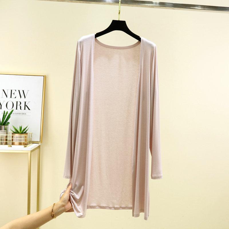 Кардиган средней длины из модала: Женская весенне-летняя шаль, закрывающая бедра, для защиты от солнца, для кондиционированного воздуха и пляжа. One Size
Кардиган средней длины из модала: Женская весенне-летняя шаль, закрывающая бедра, для защиты от солнца, для кондиционированного воздуха и пляжа. One Size