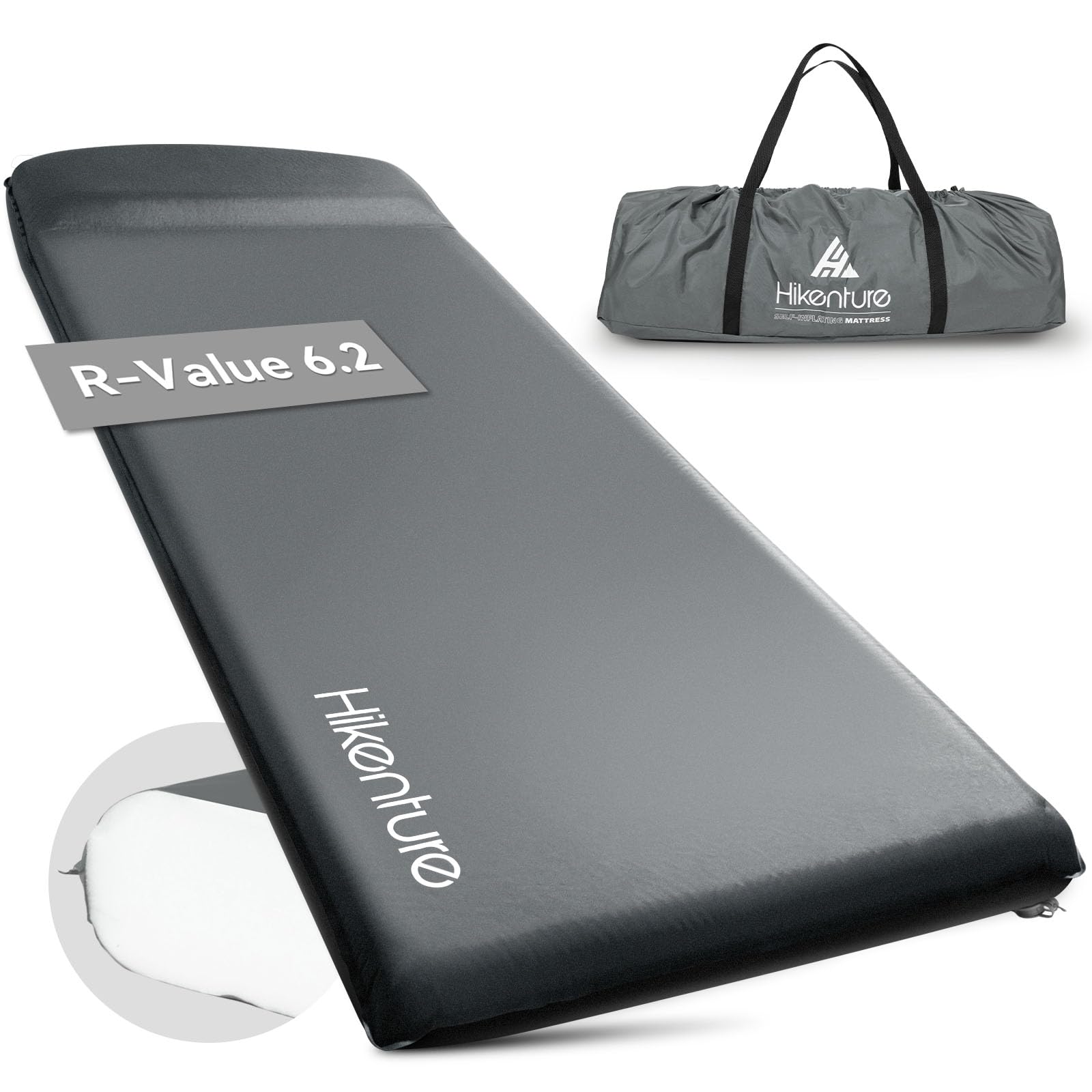 HIKENTURE Inflator Mat Value Camping Extra Thick Air Mat with Outdoor Infinite Sleeping in the Mat with Fixing Instruction Manual and Storage Bag For темно-сірий
HIKENTURE Inflator Mat Value Camping Extra Thick Air Mat with Outdoor Infinite Sleeping in the Mat with Fixing Instruction Manual and Storage Bag For темно-сірий
