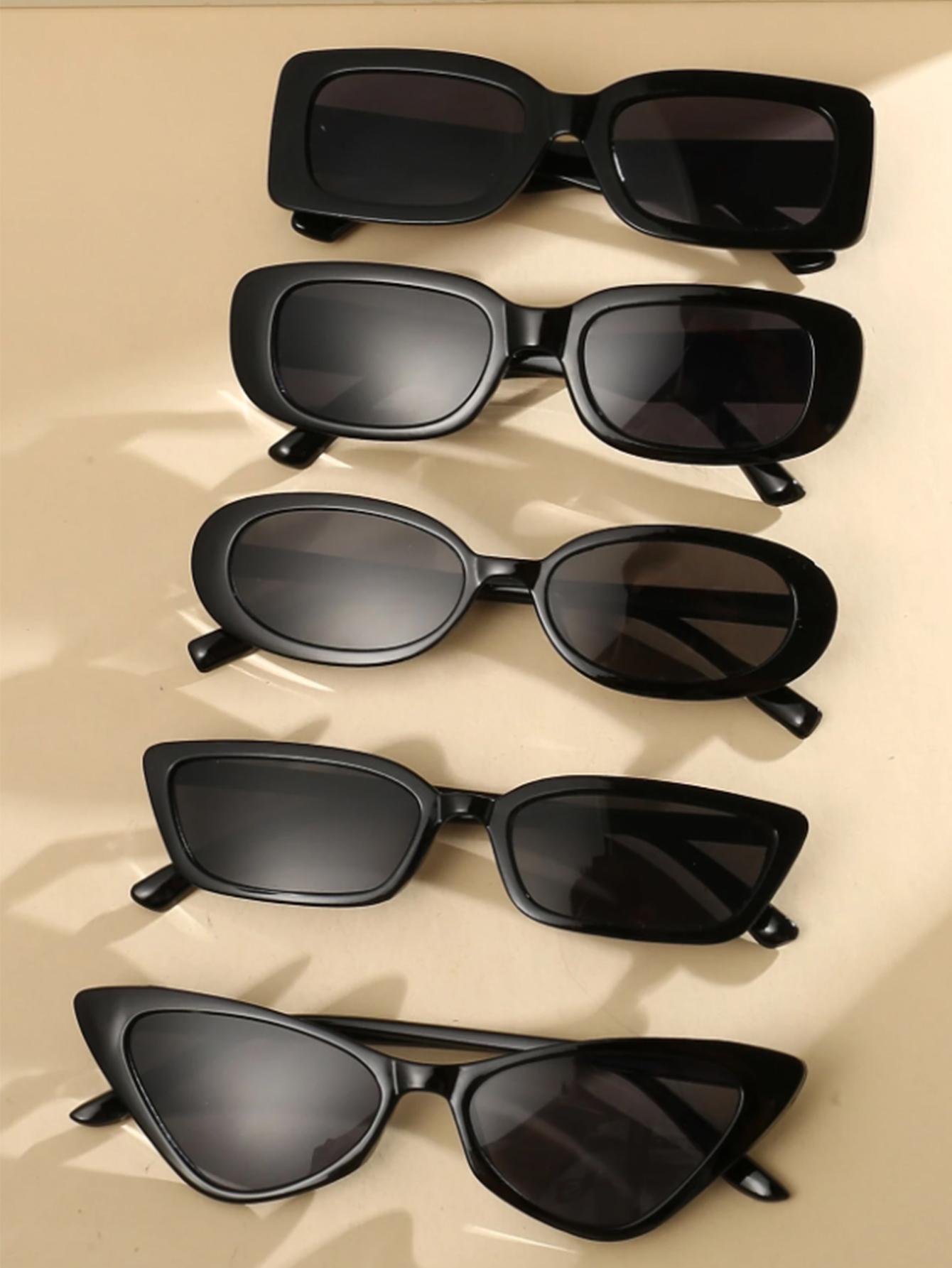 5Pcs Classic Fashion Mixed Shape Frame Sunglasses Set Stylish Look Suitable for Street Photography Commuting Vacation
5Pcs Classic Fashion Mixed Shape Frame Sunglasses Set Stylish Look Suitable for Street Photography Commuting Vacation