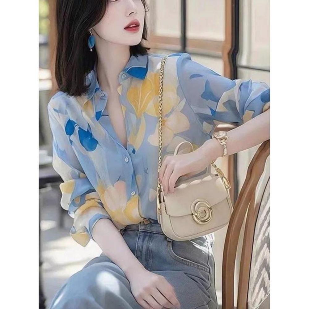 Small Niche Design Beautiful Printed Shirt Women s Long Sleeved Stylish Versatile Loose Fitting Women s Shirt 3XL синій
Small Niche Design Beautiful Printed Shirt Women s Long Sleeved Stylish Versatile Loose Fitting Women s Shirt 3XL синій