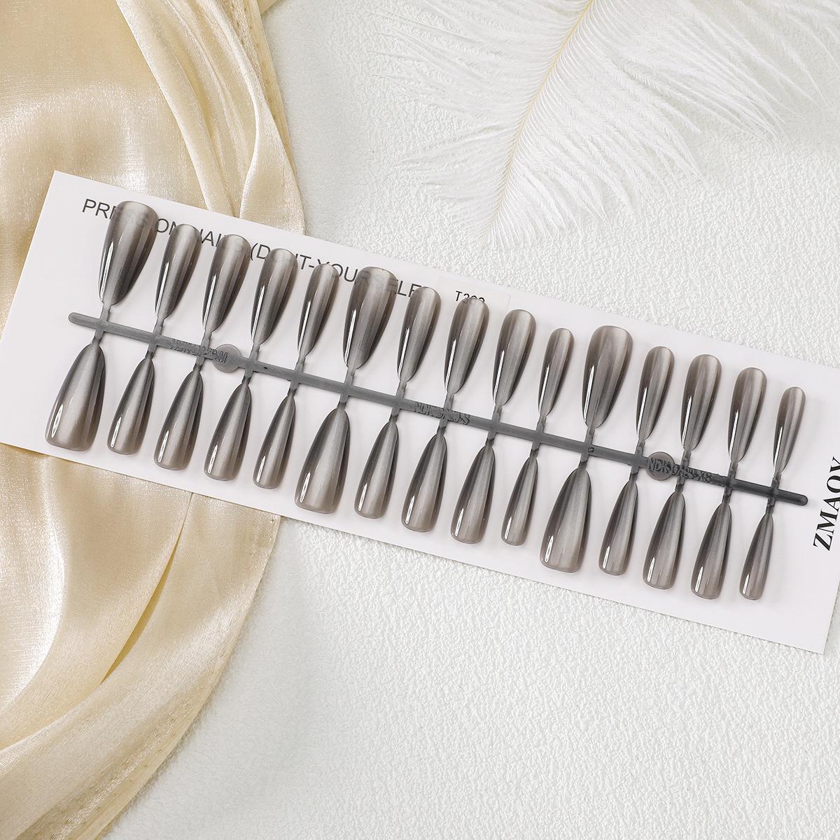 T309# White Moonlight Cat Eye Almond-Shaped Coffee Color Semi-Handmade Nails - 30 Pieces, Size S Full Set Full Set XS+S+M (3 sets)
T309# White Moonlight Cat Eye Almond-Shaped Coffee Color Semi-Handmade Nails - 30 Pieces, Size S Full Set Full Set XS+S+M (3 sets)
