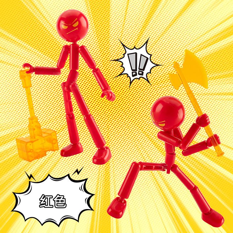 DIY Poseable Stick Man Figure Construction Kit Articulated Action Figure with Weapons and Movable Limbs Assembly Playthings Fans Presents 1pc in opp червоний
DIY Poseable Stick Man Figure Construction Kit Articulated Action Figure with Weapons and Movable Limbs Assembly Playthings Fans Presents 1pc in opp червоний