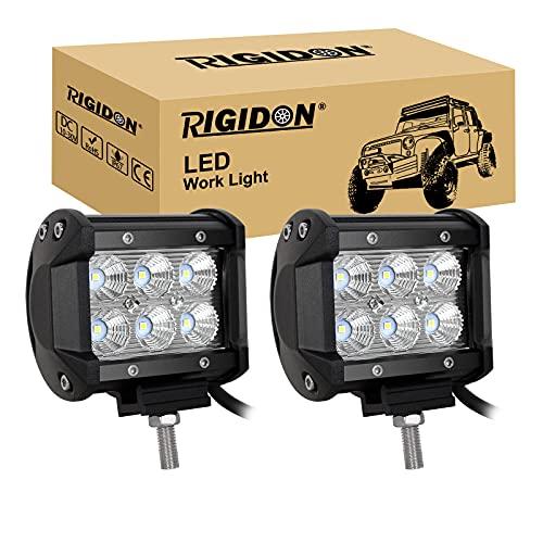 RIGIDON 2pcs 4 inch 18W Work Light LED Wide Angle Type Floodlight LED 6000K Waterproof Dustproof 12V/24V Universal
RIGIDON 2pcs 4 inch 18W Work Light LED Wide Angle Type Floodlight LED 6000K Waterproof Dustproof 12V/24V Universal