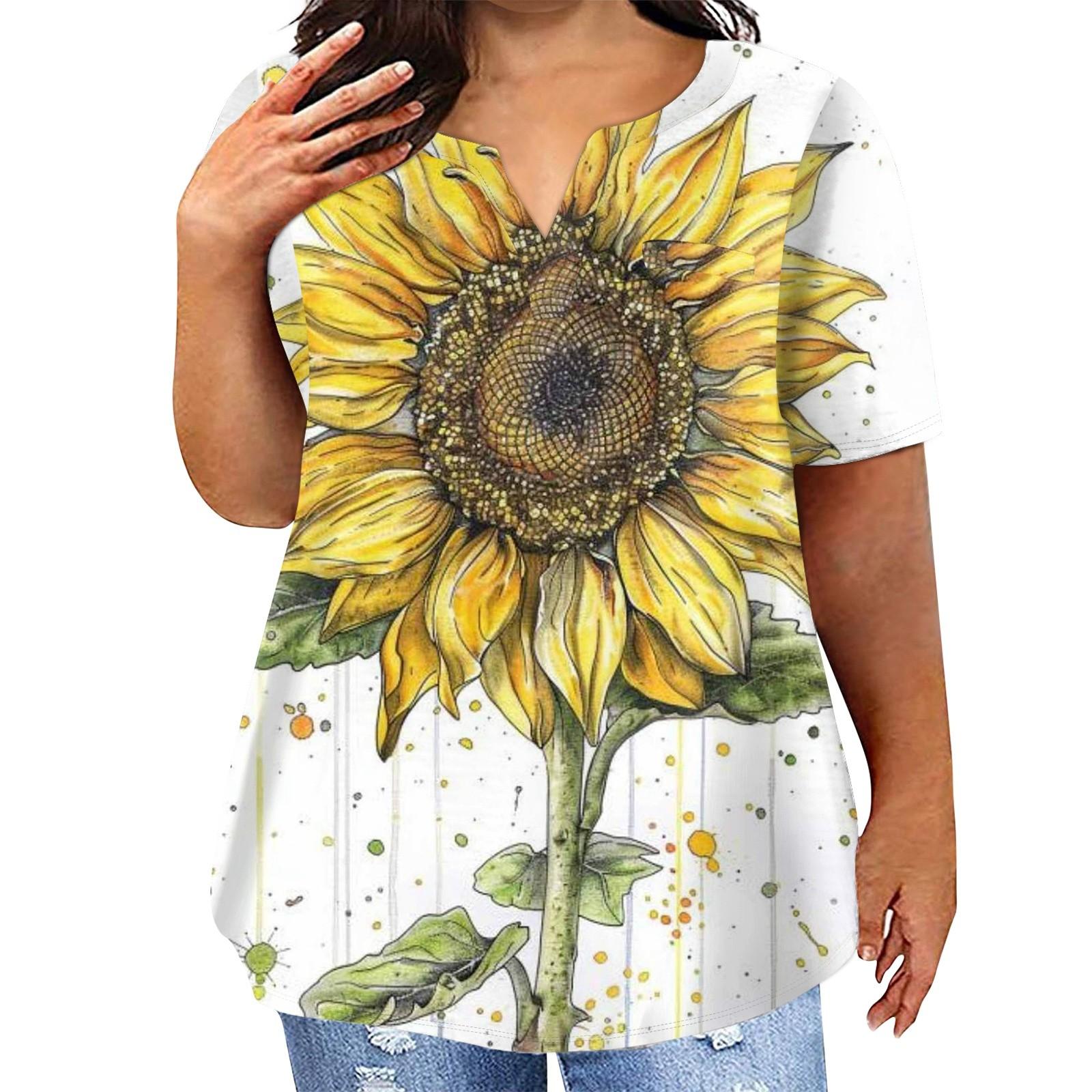 Жіноча футболка великого розміру, повсякденна одноколірна однотонна футболка з V-подібним вирізом і короткими рукавами з кишенями XL жовтий
Жіноча футболка великого розміру, повсякденна одноколірна однотонна футболка з V-подібним вирізом і короткими рукавами з кишенями XL жовтий