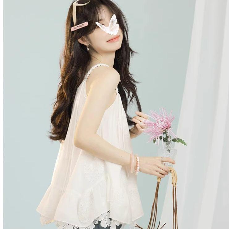 Sweet Sonata Lace Forest-Style Camisole: Sexy & Puffy Summer Vest with Hollow Flower Design for Women 2026 S - Recommended for 80-90 cm белый
Sweet Sonata Lace Forest-Style Camisole: Sexy & Puffy Summer Vest with Hollow Flower Design for Women 2026 S - Recommended for 80-90 cm белый