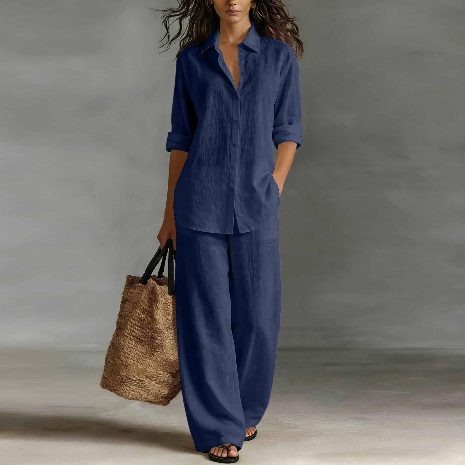 Fashionable And Sexy Women s Spring And Summer Retro Elastic Waist Strap Linen Suit Women s Fashion Color Casual Two-piece Set XL
Fashionable And Sexy Women s Spring And Summer Retro Elastic Waist Strap Linen Suit Women s Fashion Color Casual Two-piece Set XL
