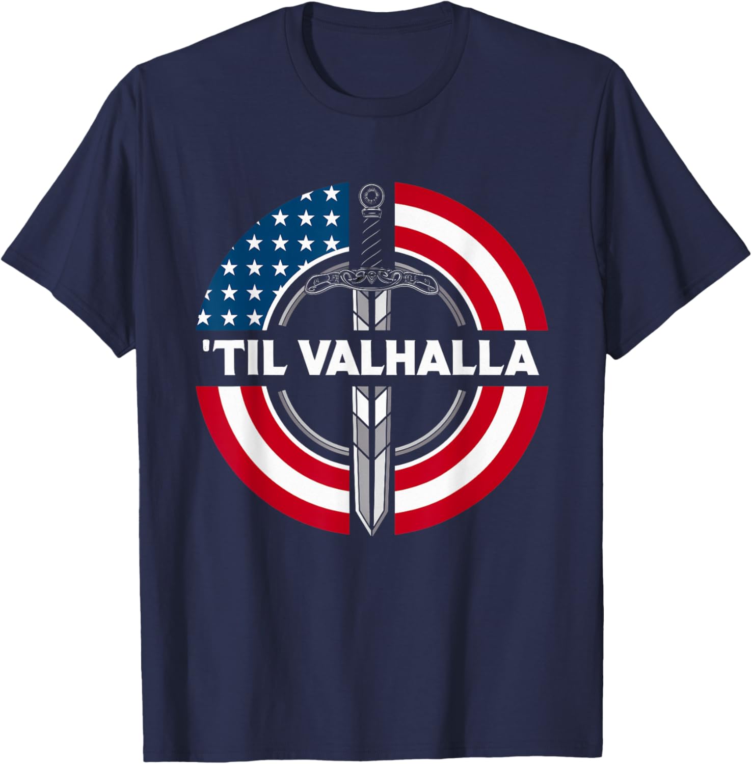 American Flag Nordic Warrior Sword Til Valhalla TShirt 100 Cotton ONeck Short Sleeve Summer Casual Mens Tshirt Streetwear 4XL
American Flag Nordic Warrior Sword Til Valhalla TShirt 100 Cotton ONeck Short Sleeve Summer Casual Mens Tshirt Streetwear 4XL