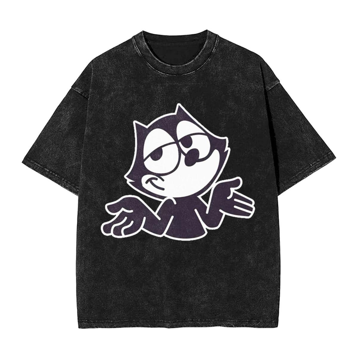 The Cat Name Felix woman Men Cotton Washed Hot stamping Print TShirt Harajuku Cotton Tshirt Mens Summer Short Sleeve Tees S
The Cat Name Felix woman Men Cotton Washed Hot stamping Print TShirt Harajuku Cotton Tshirt Mens Summer Short Sleeve Tees S