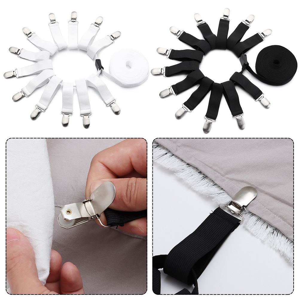 Slip-Resistant Bedding Holder Straps Bed Sheets Buckle Mattress Clip Elastic Fastener Belt Grippers білий
Slip-Resistant Bedding Holder Straps Bed Sheets Buckle Mattress Clip Elastic Fastener Belt Grippers білий
