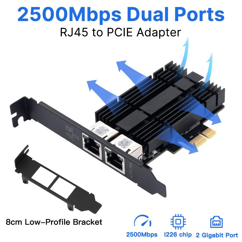 I226 Chipset 2.5G Gigabit LAN Card - 2500Mbps Ethernet Network Adapter
I226 Chipset 2.5G Gigabit LAN Card - 2500Mbps Ethernet Network Adapter