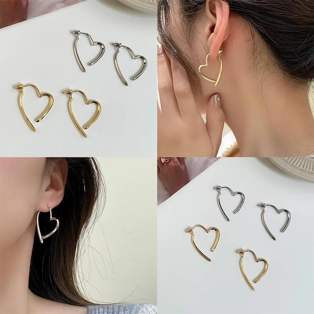 Women s Simple Open Heart Ring Earrings Silver
Women s Simple Open Heart Ring Earrings Silver