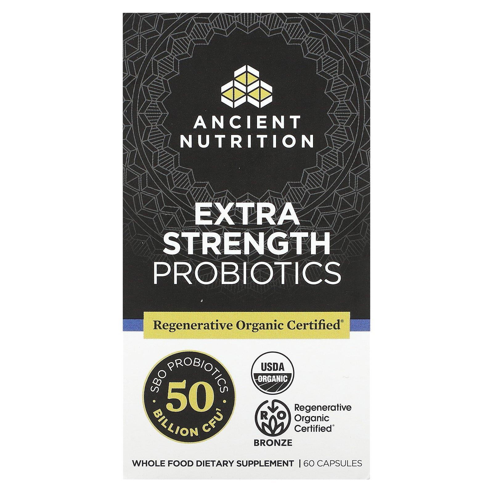 Ancient Nutrition, Пробіотик надсильної дії, 25 мільярдів КУО, 60 капсул
Ancient Nutrition, Пробіотик надсильної дії, 25 мільярдів КУО, 60 капсул