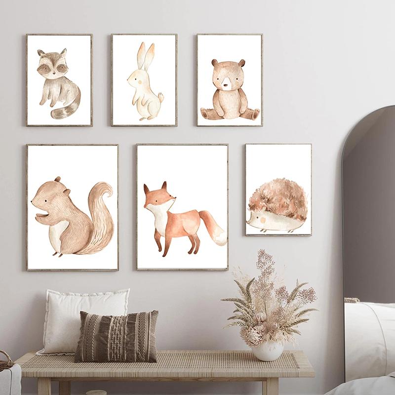 Милые мультяшные животные, холст, картины, кролик, лиса, белка, постеры и принты, настенные художественные фотографии для детской комнаты, Настенный декор, Cuadros
Милые мультяшные животные, холст, картины, кролик, лиса, белка, постеры и принты, настенные художественные фотографии для детской комнаты, Настенный декор, Cuadros
