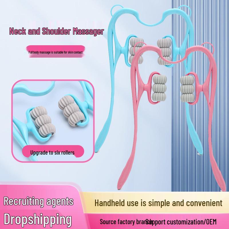 Six-Wheel Rolling Kneading Massager for Neck, Shoulder, Back, and Legs - Portable and Manual
Six-Wheel Rolling Kneading Massager for Neck, Shoulder, Back, and Legs - Portable and Manual