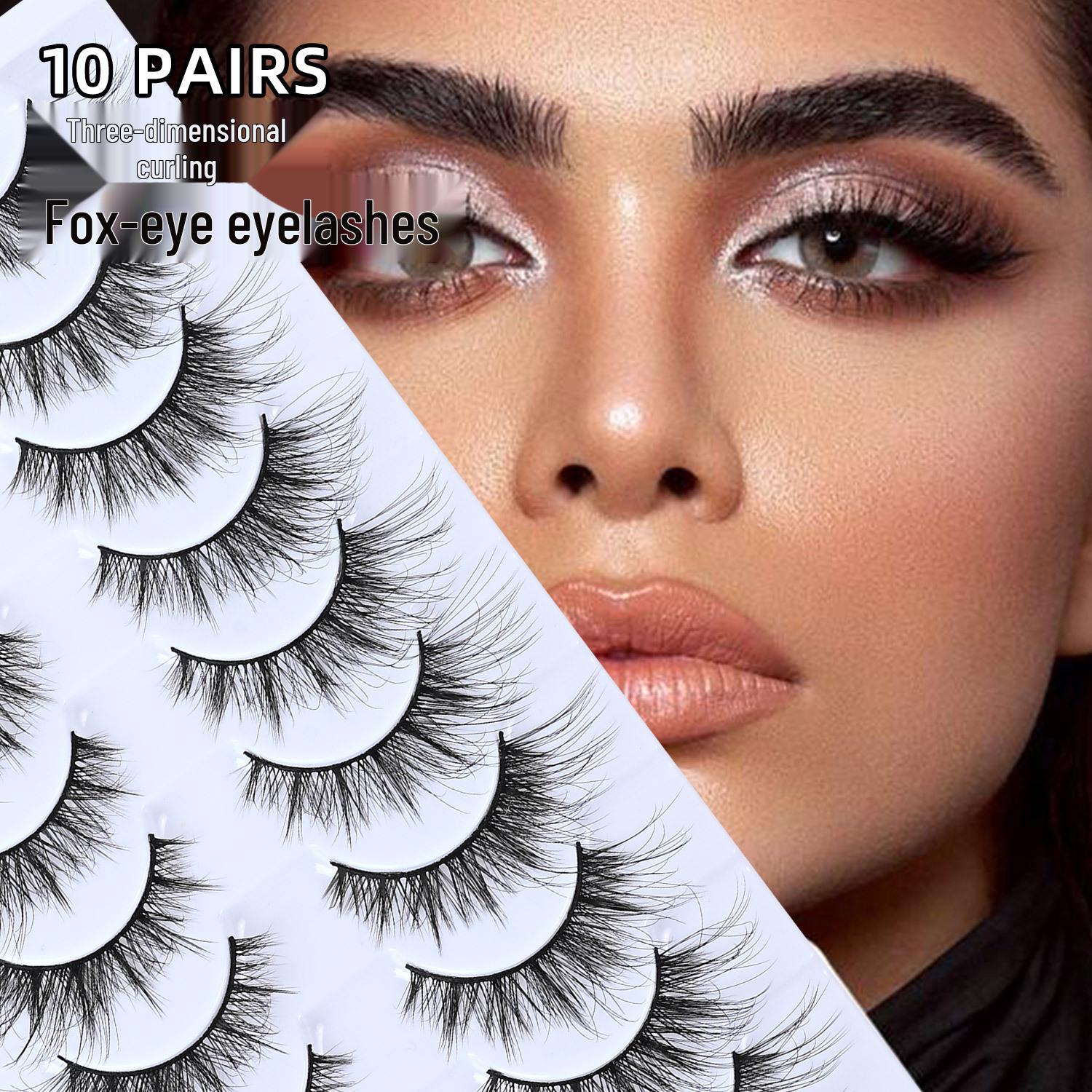 Fox-Eye Curled False Eyelashes - Natural Tassel Effect for American & European Makeup 
Fox-Eye Curled False Eyelashes - Natural Tassel Effect for American & European Makeup