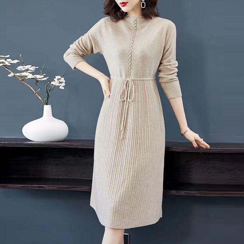 Вязаное платье с полувысоким воротником для женщин на осень и зиму однотонное миди шерстяное платье повседневный пуловер с длинным рукавом L
Вязаное платье с полувысоким воротником для женщин на осень и зиму однотонное миди шерстяное платье повседневный пуловер с длинным рукавом L