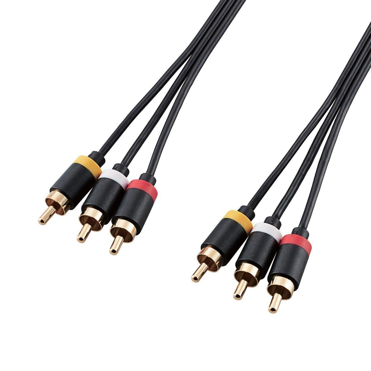 ELECOM AV Cable/TV-VCR/RCA Pin Plug x 3-RC
ELECOM AV Cable/TV-VCR/RCA Pin Plug x 3-RC
