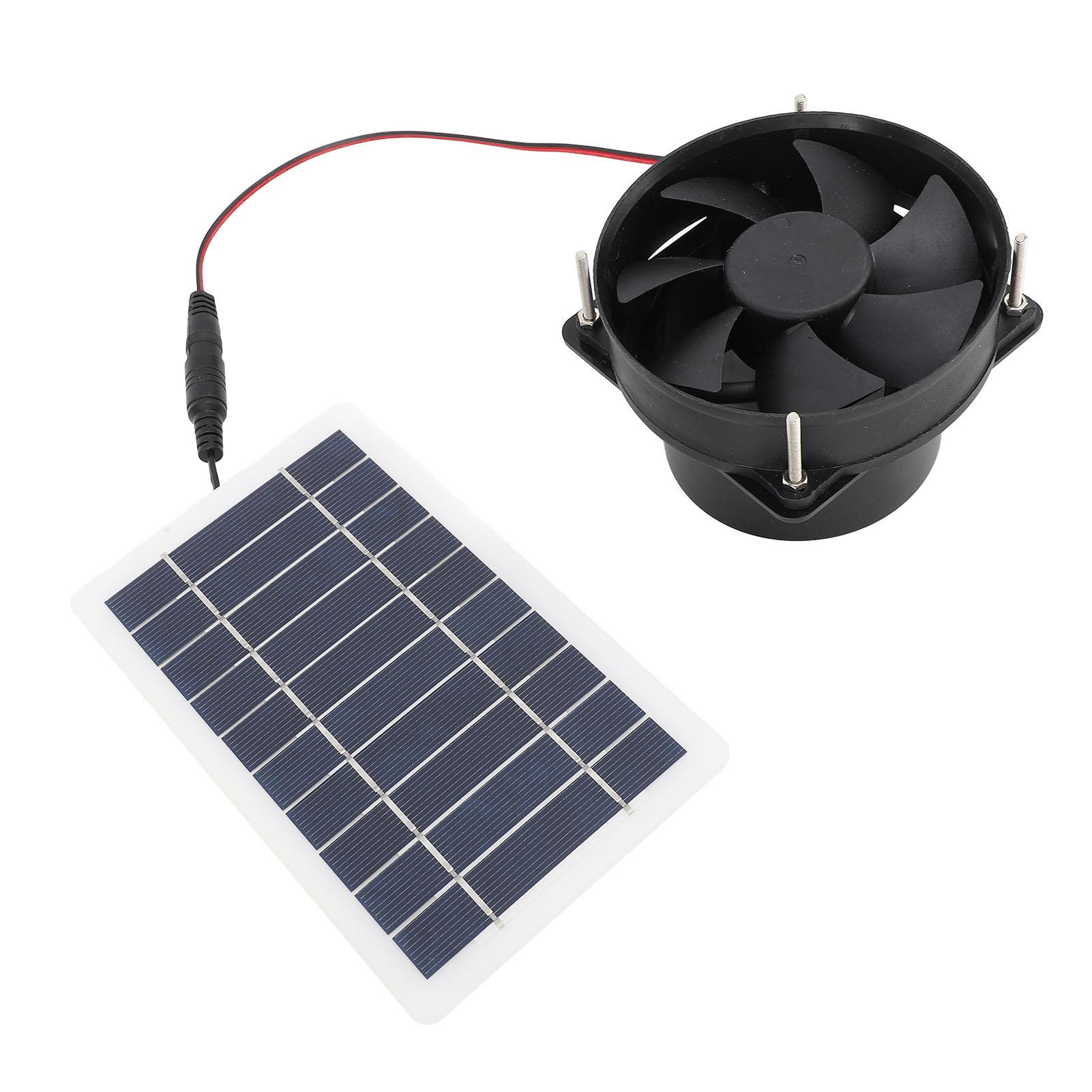 10W Solar Panel Powered Fan Kit Monocrystalline Silicon Solar Powered Exhaust Fan Portable Silent Solar Panel Fan for Outdoor
10W Solar Panel Powered Fan Kit Monocrystalline Silicon Solar Powered Exhaust Fan Portable Silent Solar Panel Fan for Outdoor
