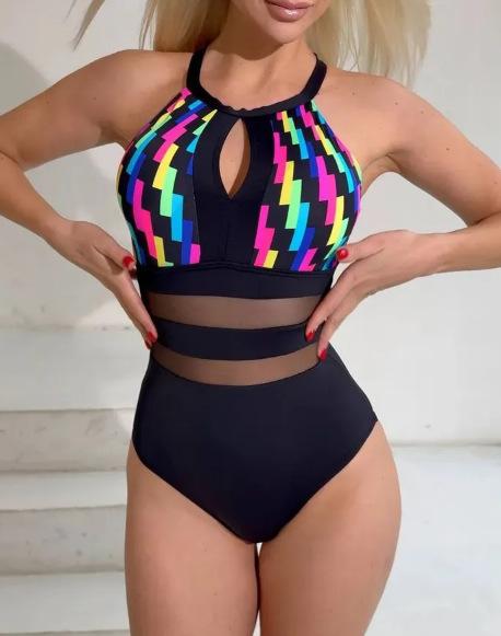 Stylish new onepiece swimsuit with a definitive striped print sexy backless mesh patchwork women s swimsuit XXL різнокольоровий
Stylish new onepiece swimsuit with a definitive striped print sexy backless mesh patchwork women s swimsuit XXL різнокольоровий