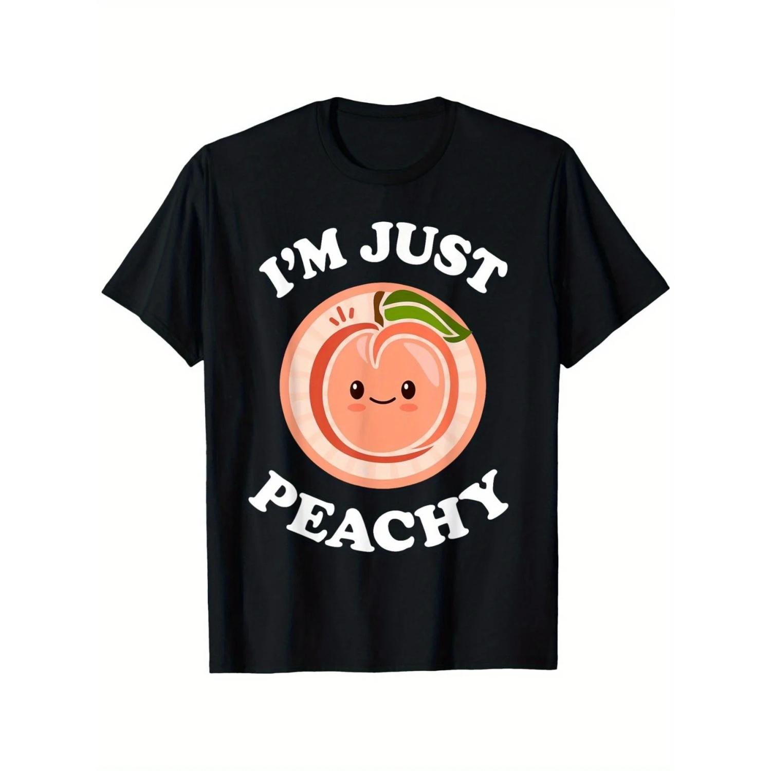 Cute peach and letter print short-sleeved T-shirt Casual and versatile style Suitable for daily wear and going out in summer XXXXXL чорний
Cute peach and letter print short-sleeved T-shirt Casual and versatile style Suitable for daily wear and going out in summer XXXXXL чорний