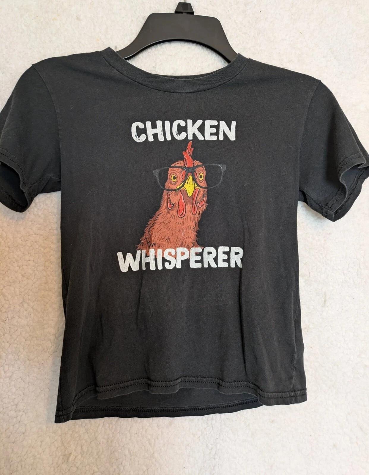 unbranded-Black graphic Tee Child Chicken Whisperer sz S 3XL
unbranded-Black graphic Tee Child Chicken Whisperer sz S 3XL