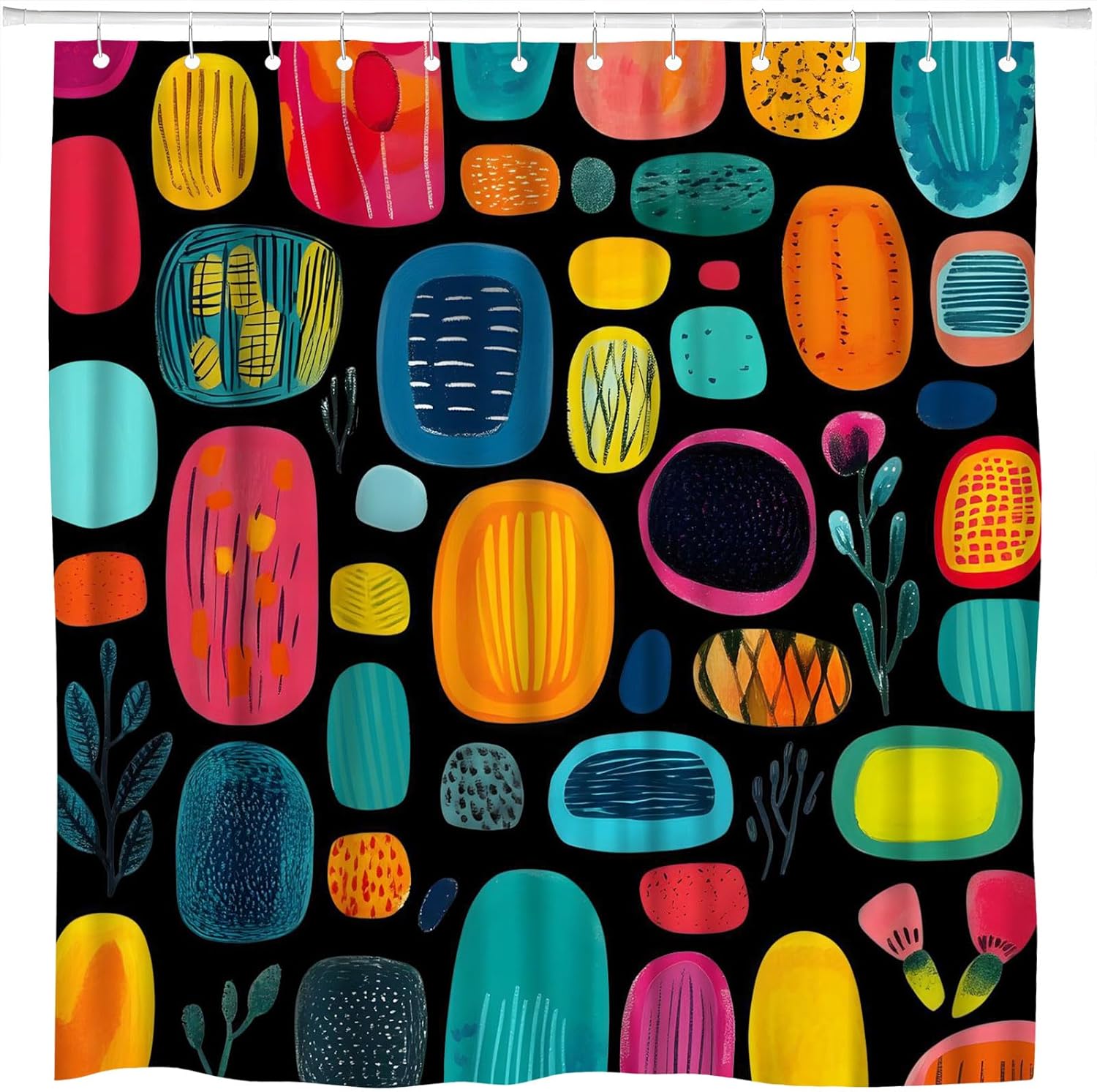 Modern Mid Century Shower Curtain Retro Geometric Colorful Abstract Teal Orange Black Vintage 50s 60s 70s Shapes Cartoon Pattern 90x180CM
Modern Mid Century Shower Curtain Retro Geometric Colorful Abstract Teal Orange Black Vintage 50s 60s 70s Shapes Cartoon Pattern 90x180CM