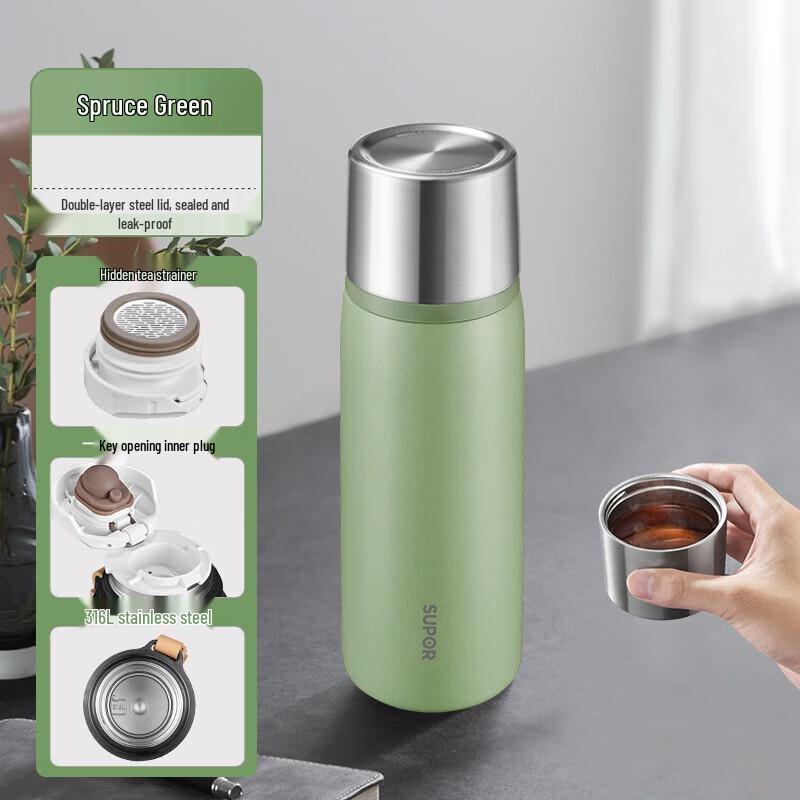 Supor 550ml 316 Stainless Steel Portable Thermos Mug
Supor 550ml 316 Stainless Steel Portable Thermos Mug