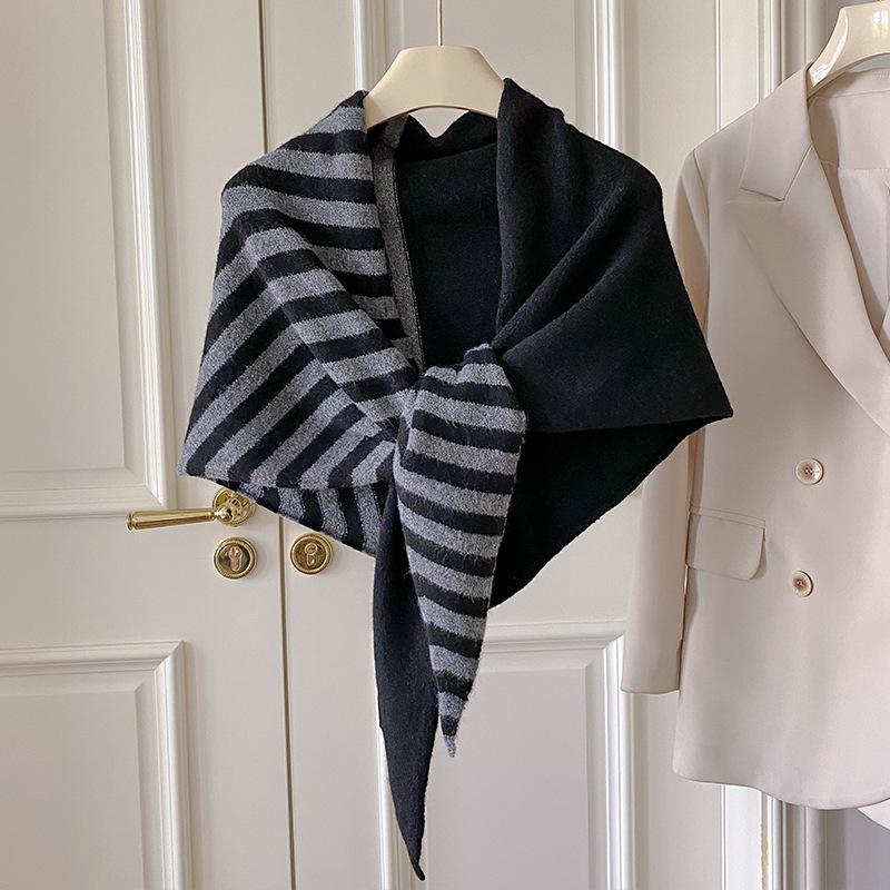 Fashion Women S Wool Blend Knitted Striped Triangle Scarf Winter Warm Shawl Blanket Bandana Versatile Ladies Wool Scarves One Size
Fashion Women S Wool Blend Knitted Striped Triangle Scarf Winter Warm Shawl Blanket Bandana Versatile Ladies Wool Scarves One Size