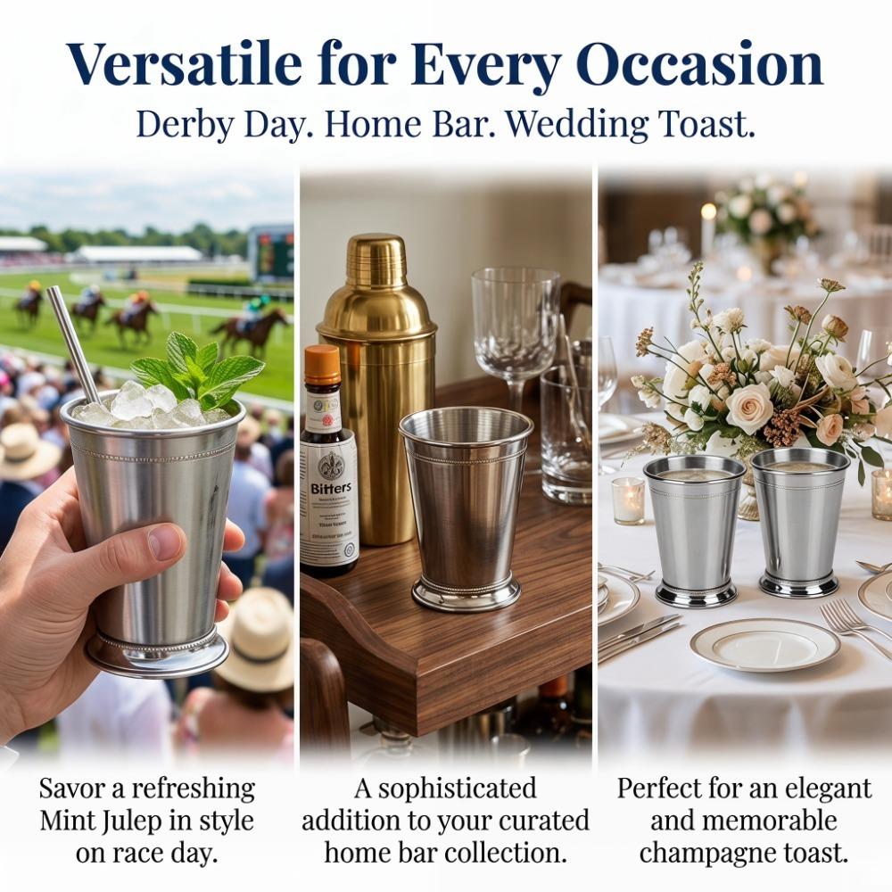 2pcs Silver Stainless Steel Cocktail Mug Beaded Trim Border Mojito Cup Mint Julep Cup Mixed Drinks
2pcs Silver Stainless Steel Cocktail Mug Beaded Trim Border Mojito Cup Mint Julep Cup Mixed Drinks