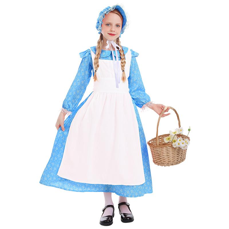 Halloween Fields Gardens Farm Servant Long Dress for Kids Girls Lolita France Maid Role-playing Outfit 150cm синій
Halloween Fields Gardens Farm Servant Long Dress for Kids Girls Lolita France Maid Role-playing Outfit 150cm синій