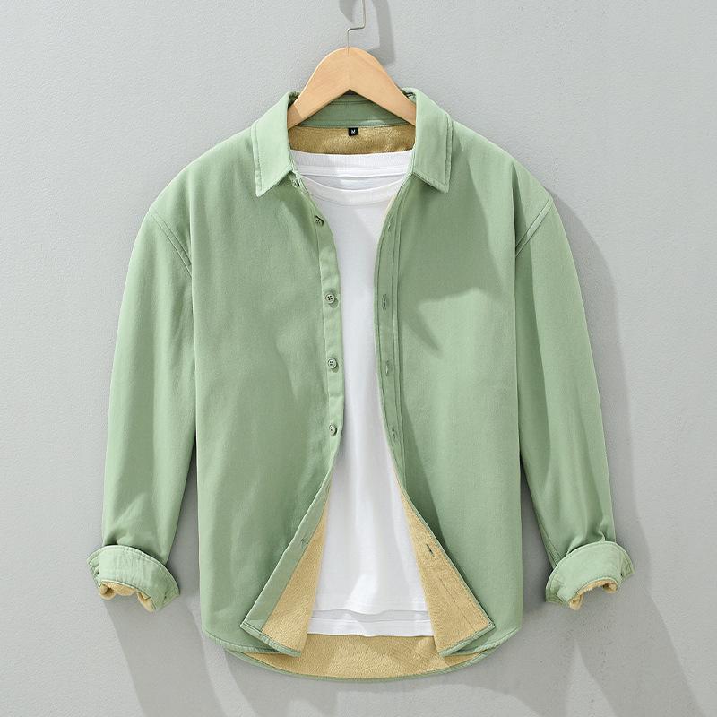 Мужская куртка-рубашка из плотного хлопка с длинным рукавом на весну и осень XL светло-зеленый
Мужская куртка-рубашка из плотного хлопка с длинным рукавом на весну и осень XL светло-зеленый