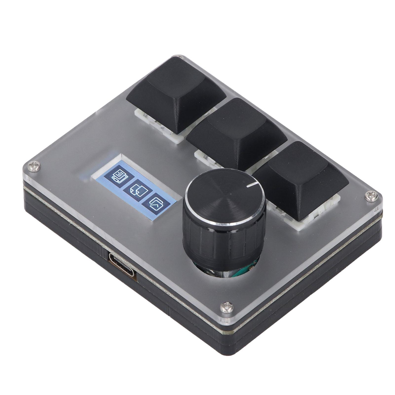 3 клавиши Маленькая клавиатура Настраиваемая проводная цифровая панель с ручкой RGB-подсветка Макро Горячая замена 0,96-дюймовый цветной
3 клавиши Маленькая клавиатура Настраиваемая проводная цифровая панель с ручкой RGB-подсветка Макро Горячая замена 0,96-дюймовый цветной