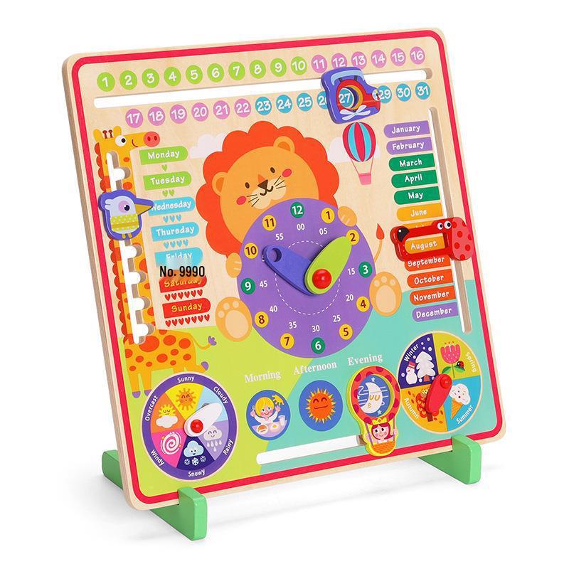 Montessori Wooden Learning Clock and Calendar Toy for Kids: Early Education in Time, Seasons, Weather, and Months.
Montessori Wooden Learning Clock and Calendar Toy for Kids: Early Education in Time, Seasons, Weather, and Months.