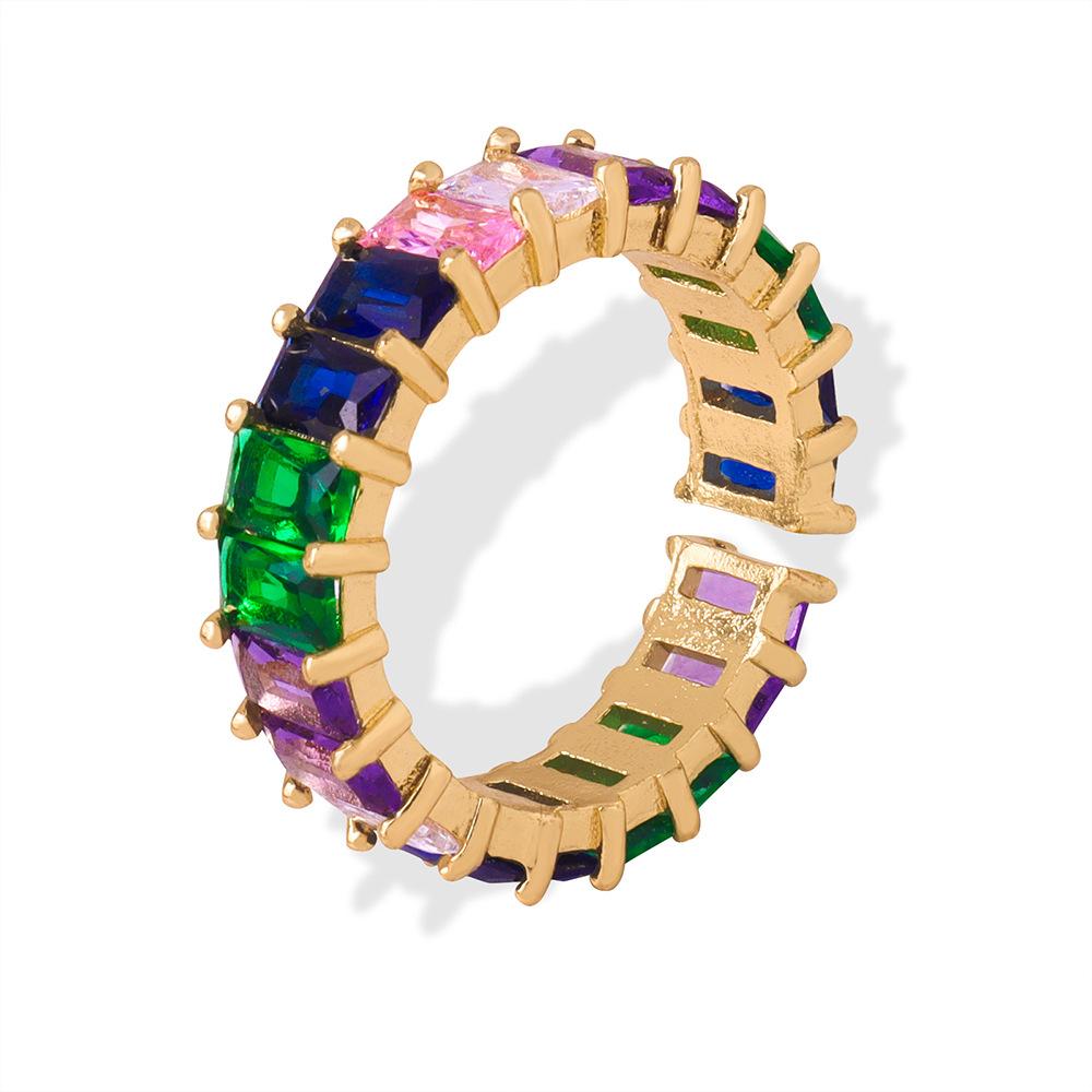 Dopamine Geometric Colorful Zircon Open Ring Copper Material Personalized Niche Design Pair Ring Light Luxury Retro Ring
Dopamine Geometric Colorful Zircon Open Ring Copper Material Personalized Niche Design Pair Ring Light Luxury Retro Ring