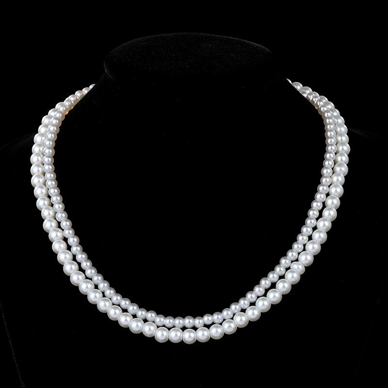 4/6Mm Glass Pearl Double Necklace Women s Fashion Neck Chain Sweater Chain Imitation Pearl Bridal Collarbone Chain
4/6Mm Glass Pearl Double Necklace Women s Fashion Neck Chain Sweater Chain Imitation Pearl Bridal Collarbone Chain