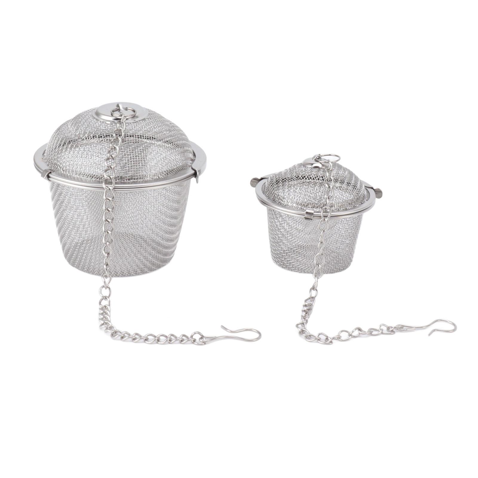 2pcs Mesh Tea Ball Stainless Steel Tea Strainer with Long Hook Chain for Spice Soup Tea Herbs Diameter: 4.5cm 1.8in+
2pcs Mesh Tea Ball Stainless Steel Tea Strainer with Long Hook Chain for Spice Soup Tea Herbs Diameter: 4.5cm 1.8in+