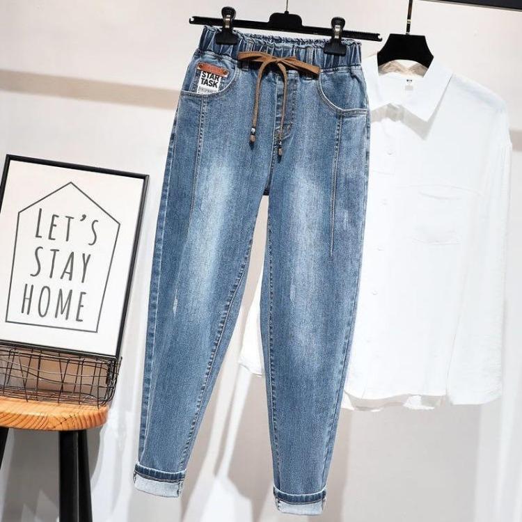Women High Waist Skinny Jeans Plus Size Cotton Elastic Denim Pants Harem Trousers 5XL синій
Women High Waist Skinny Jeans Plus Size Cotton Elastic Denim Pants Harem Trousers 5XL синій
