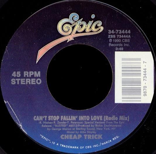 7inch Record CHEAP TRICK Cant Stop Fallin Into Love 3473444 Epic 1990 US Rock Used
7inch Record CHEAP TRICK Cant Stop Fallin Into Love 3473444 Epic 1990 US Rock Used
