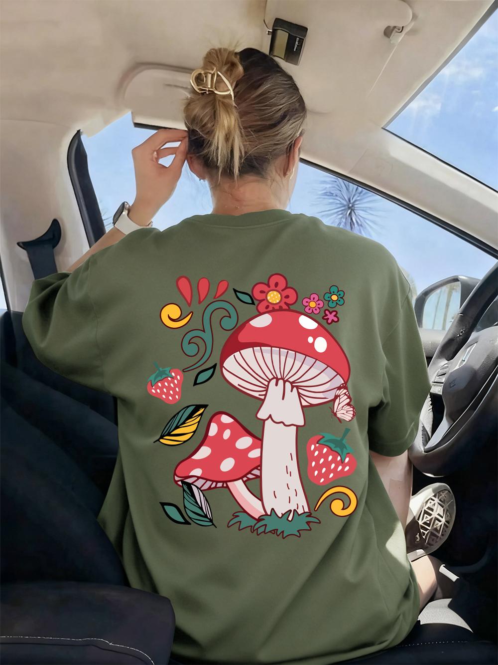 Mushrooms Delicious Strawberries Prints TShirts Women Basics Short Sleeve Tops Loose Soft T Shirts Summer ONeck Woman Clothes S
Mushrooms Delicious Strawberries Prints TShirts Women Basics Short Sleeve Tops Loose Soft T Shirts Summer ONeck Woman Clothes S