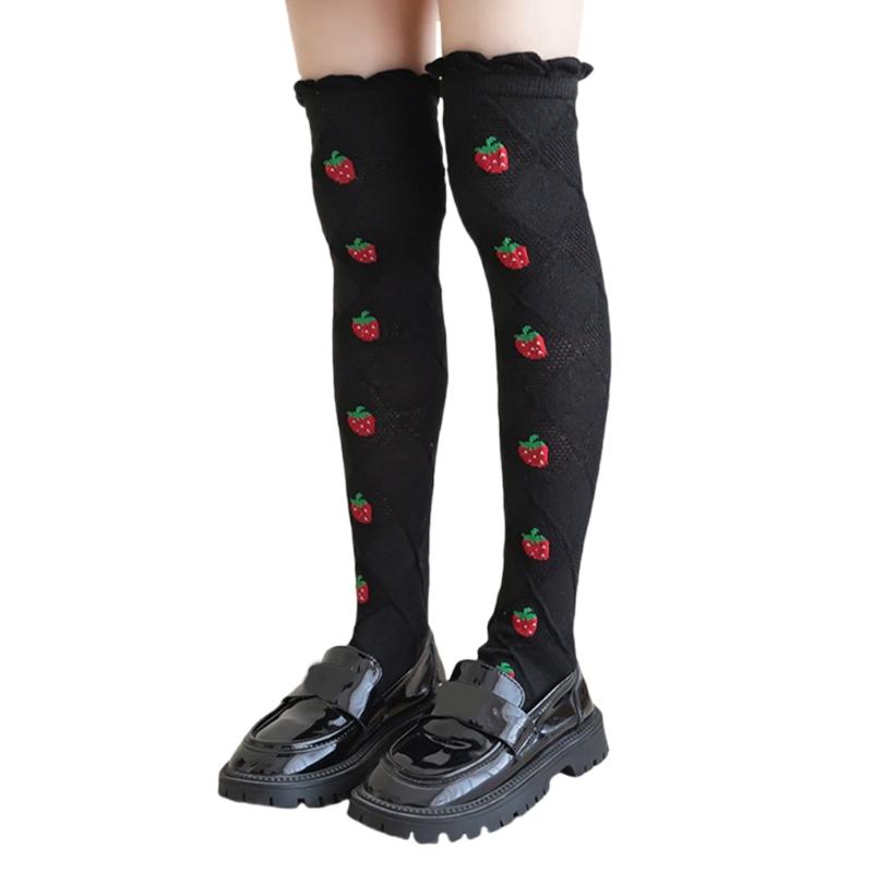 Детские носки-гольфы для девочек, весенне-осенние, летние, тонкие, с принтом клубники, чулки длиной выше колена B чёрный
Детские носки-гольфы для девочек, весенне-осенние, летние, тонкие, с принтом клубники, чулки длиной выше колена B чёрный