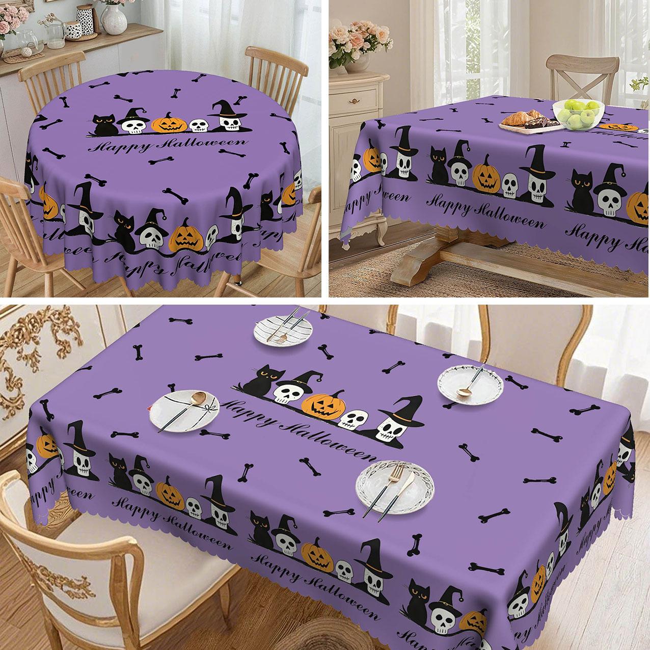 1 Purple Grimace Pumpkin Tablecloth, Black Cat Skull, Suitable For May 5Th Day Of The Dead Table Tablecloth round tablecloth-152x152cm
1 Purple Grimace Pumpkin Tablecloth, Black Cat Skull, Suitable For May 5Th Day Of The Dead Table Tablecloth round tablecloth-152x152cm