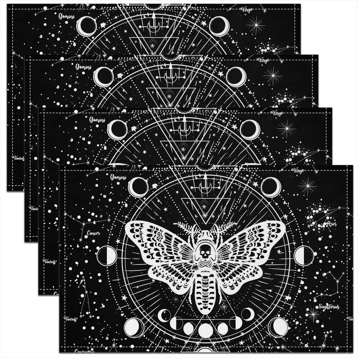 1PC Moth Gothic Placemats The Sun and Moon Starry Sky Place Mats for Dining Table Decoration Halloween Style 1PC 30x45CM
1PC Moth Gothic Placemats The Sun and Moon Starry Sky Place Mats for Dining Table Decoration Halloween Style 1PC 30x45CM