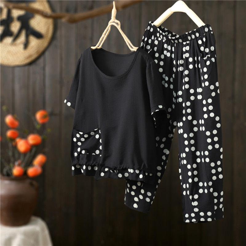 Костюм с коротким рукавом Женский Летний Тонкий Для Мамы Среднего Возраста Модный Повседневный С Завышенной Талией Укороченные Брюки Костюм-двойка S чёрный
Костюм с коротким рукавом Женский Летний Тонкий Для Мамы Среднего Возраста Модный Повседневный С Завышенной Талией Укороченные Брюки Костюм-двойка S чёрный