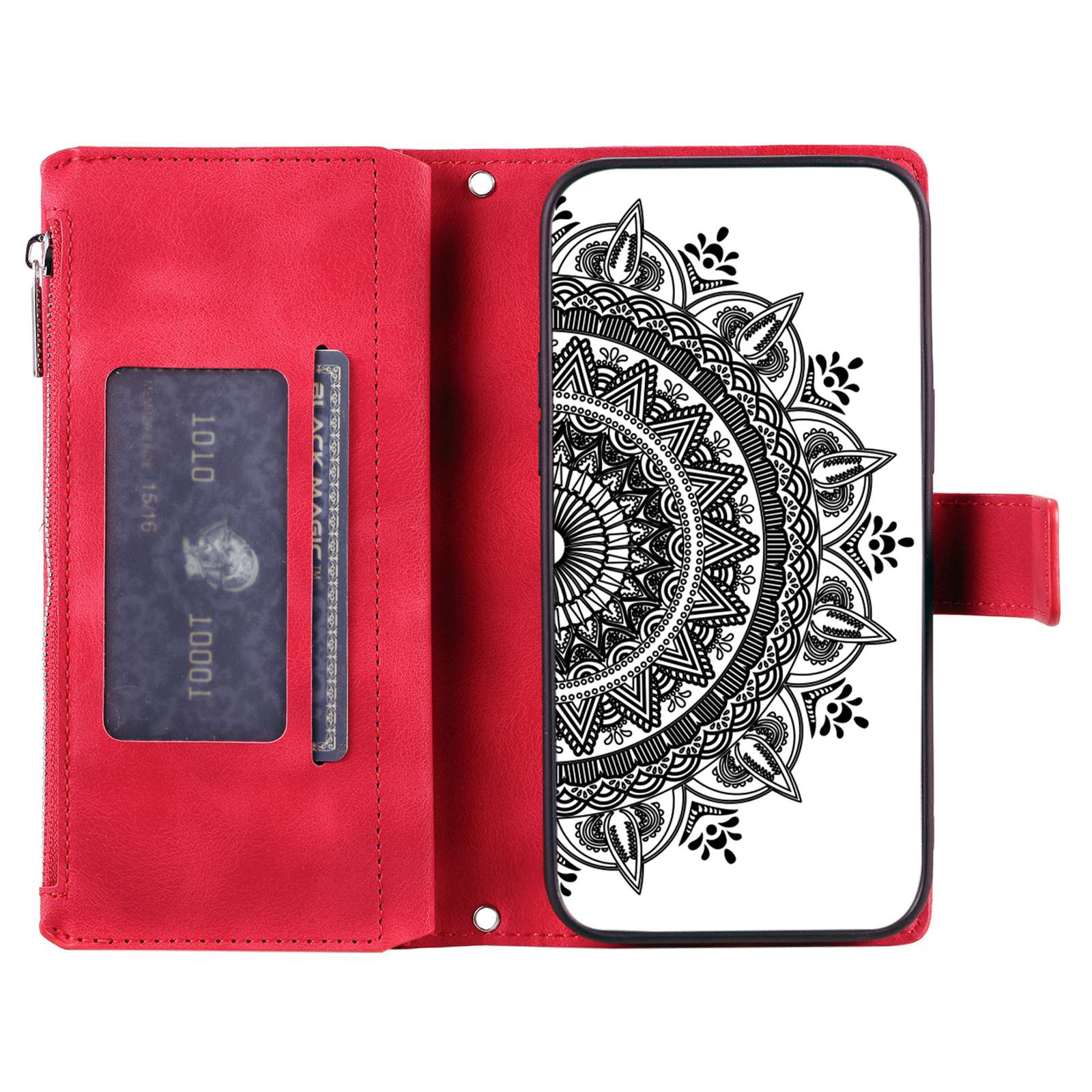 For Samsung Galaxy S23 Zipper Pocket Phone Case Mandala Flower Imprinted PU Leather Stand Cover Multiple Card Slots Wallet Purple
For Samsung Galaxy S23 Zipper Pocket Phone Case Mandala Flower Imprinted PU Leather Stand Cover Multiple Card Slots Wallet Purple
