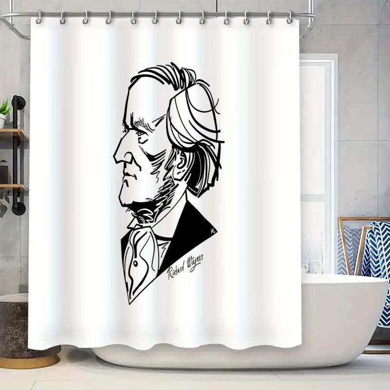 Vintage Portrait Bathroom Decor Shower Curtain Abstract Art Minimalist Black And White Home Decor Modern Farmhouse Wall Hanging W60H190(CM)-1 Pcs
Vintage Portrait Bathroom Decor Shower Curtain Abstract Art Minimalist Black And White Home Decor Modern Farmhouse Wall Hanging W60H190(CM)-1 Pcs