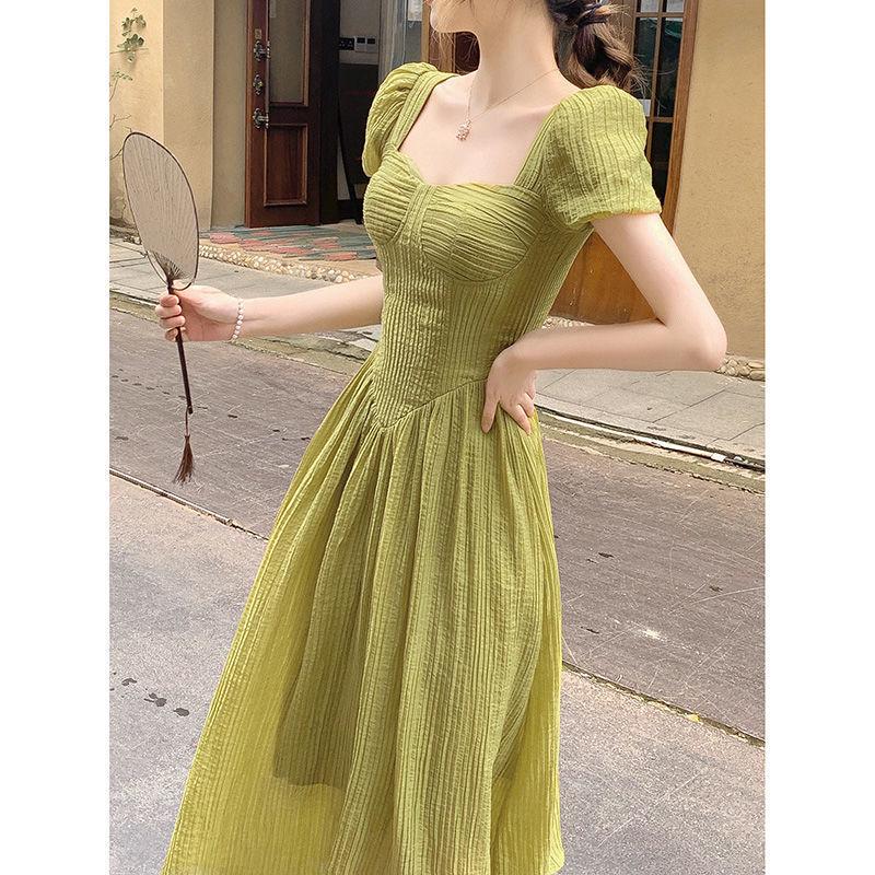 French Chic Elegant Green Summer Maxi Dress with Waist-Cinching Slim Fit XL (recommended for 120-130 jin) зелений
French Chic Elegant Green Summer Maxi Dress with Waist-Cinching Slim Fit XL (recommended for 120-130 jin) зелений
