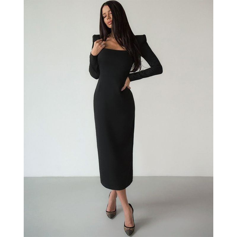 2023 Женское стильное платье приталенного кроя с запахом и дизайном, облегающим бедра Black S
2023 Женское стильное платье приталенного кроя с запахом и дизайном, облегающим бедра Black S