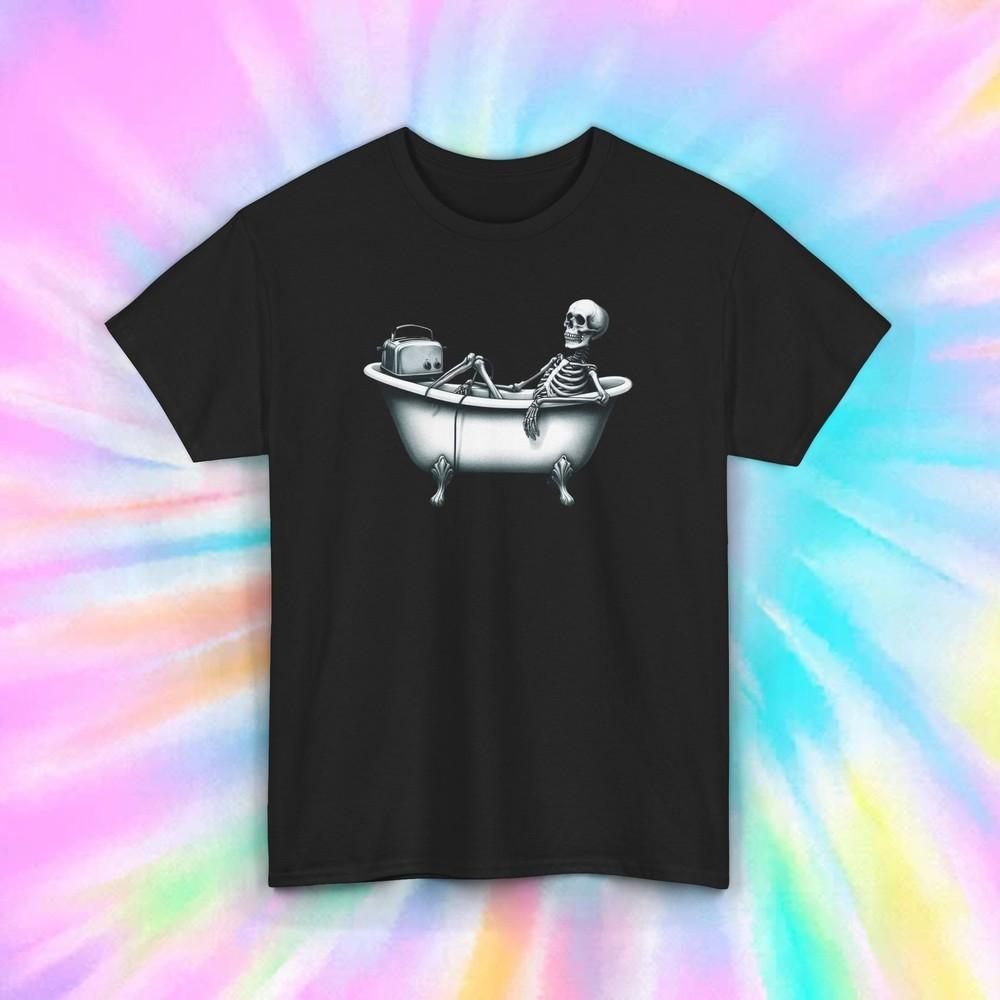 Skeleton in Bathtub Shirt Dark Humor Toaster Bath Funny Sarcastic Graphic Tee 4XL
Skeleton in Bathtub Shirt Dark Humor Toaster Bath Funny Sarcastic Graphic Tee 4XL