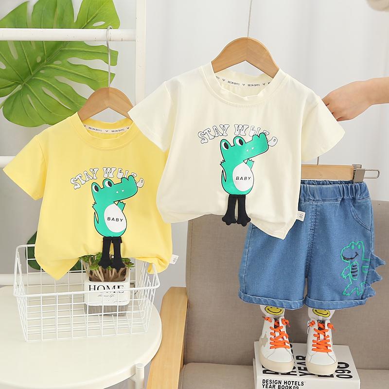 0-6-Year-old Boys short sleeved Set Summer Children s Cartoon Dinosaur two-piece Set Baby casual Clothes S жёлтый
0-6-Year-old Boys short sleeved Set Summer Children s Cartoon Dinosaur two-piece Set Baby casual Clothes S жёлтый