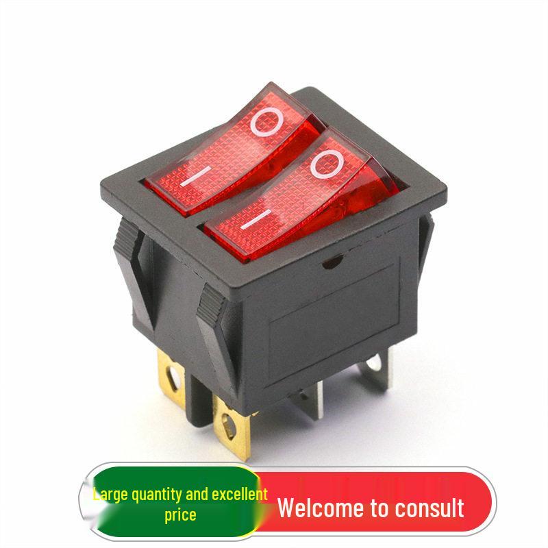 6-Pin 2-Position Illuminated Rocker Switch for Electric Radiators, Rice Cookers, and Heating Pots
6-Pin 2-Position Illuminated Rocker Switch for Electric Radiators, Rice Cookers, and Heating Pots
